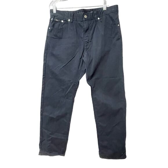Hugo Boss Men's Navy Casual cotton Pants Silver  36 x 32 - Picture 1 of 8